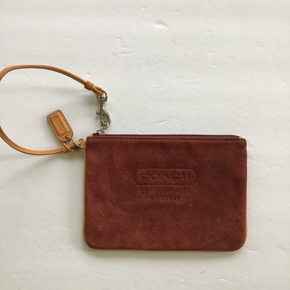 COACH SUEDE WRISTLET - Picture 2 of 15